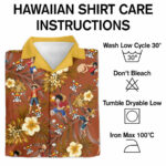 One piece anime hawaiian shirt care instruction