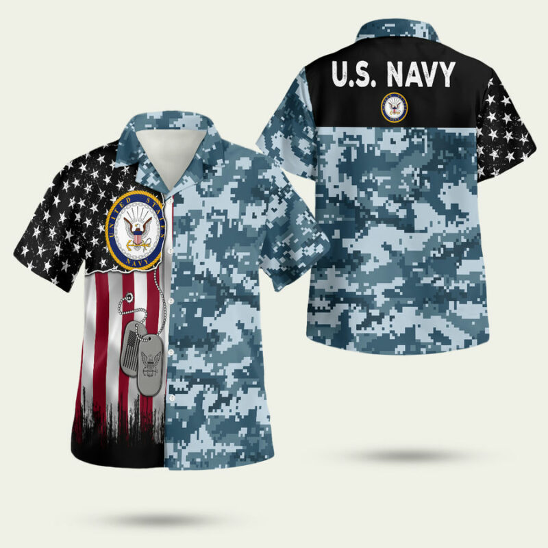 Order Us Navy Hawaiian Shirt 1