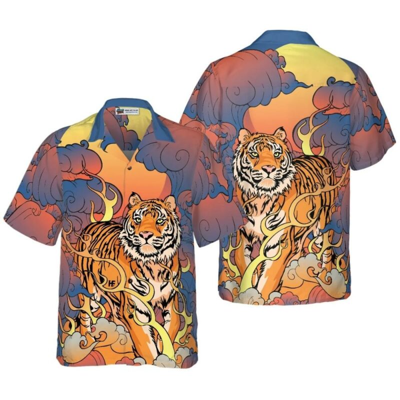 Oriental Powerful Tiger Hawaiian Shirt