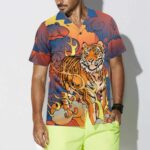 Oriental Powerful Tiger Hawaiian Shirt Front 1