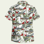 P51 red tail mustang bunny hawaiian shirt back side