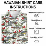 P51 red tail mustang bunny hawaiian shirt care instruction