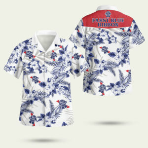 Pabst blue ribbon summer hawaiian shirt