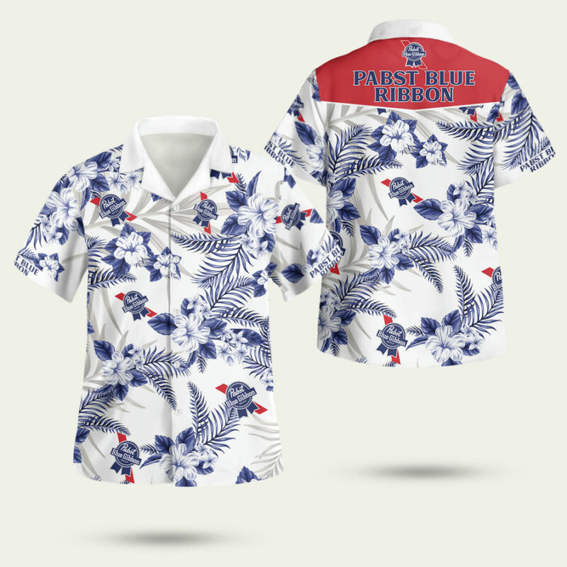 Pabst Blue Ribbon Summer Hawaiian Shirt
