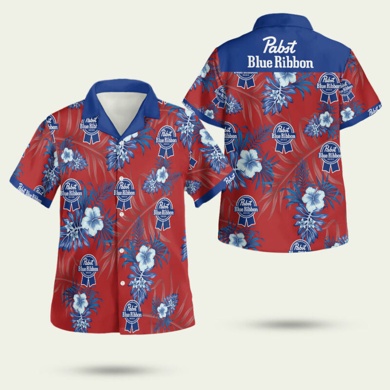 Pabst Blue Ribbon V Hawaiian Shirt