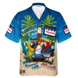 Parrot Hamm's Beer Hawaiian Shirt