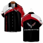 Personalized Chevrolet Corvette Black White And Red Hawaiian Shirt