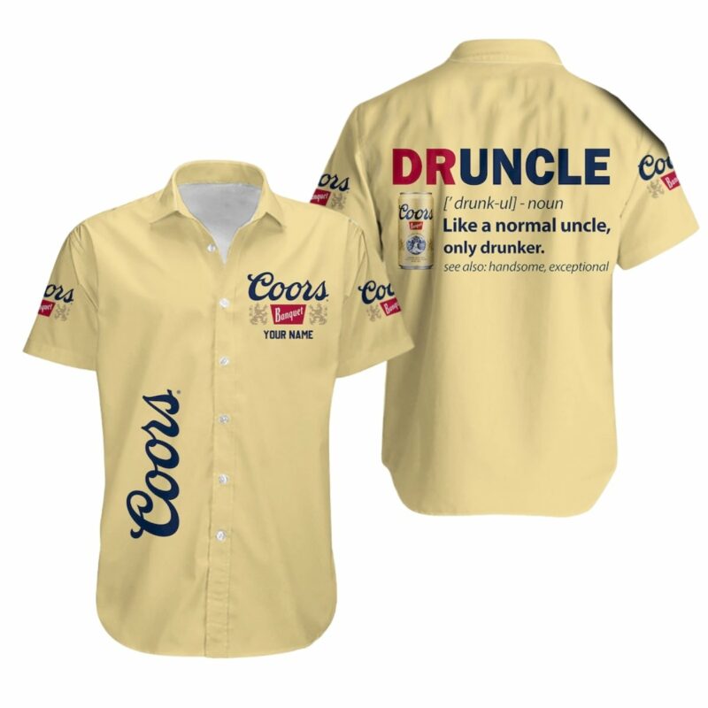 Personalized Druncle Coors Banquet Hawaiian Shirt