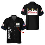 Personalized Hamms Beer Black Hawaiian Shirt