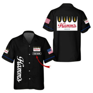 Personalized Hamms Beer Black Hawaiian Shirt