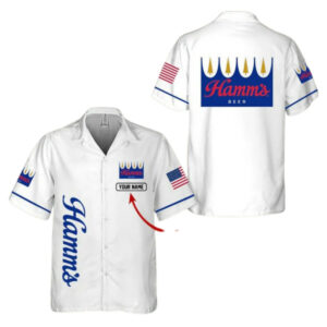 Personalized Hamms Beer White Hawaiian Shirt