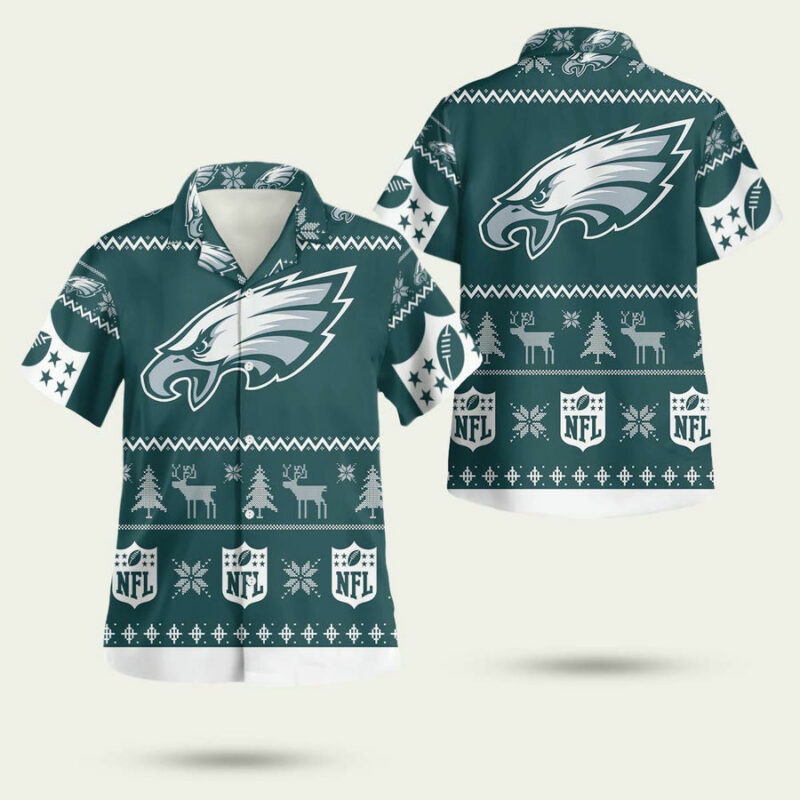 Philadelphia Eagles Ugly Christmas Hawaiian Shirt