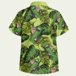 Pickle rick tropical hawaiian shirt back side