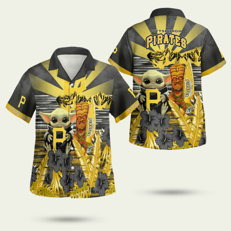 Pittsburgh Pirates Baby Yoda Hawaiian Shirt 1