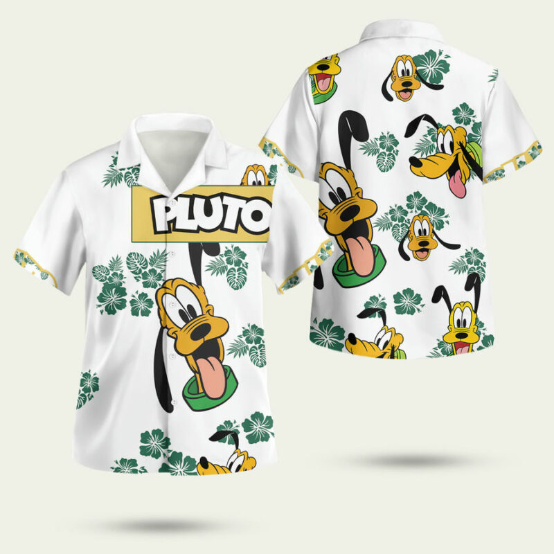 Pluto Dog Hibiscus Disney Hawaiian Shirt