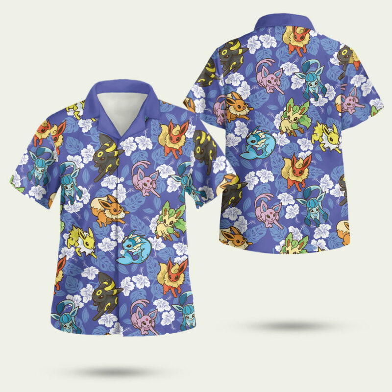 Pokemon Eevee Tropical Beach Hawaiian Shirt