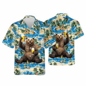 Polar Bear And Beer Hawaiian Shirt