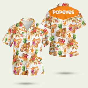 Popeyes pineapple kitchen hawaiian shirt