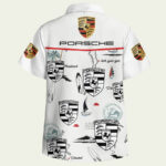 Porsche motorsports f1 racing hawaiian shirt back side