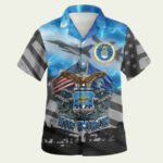 Proudly served united states air force hawaiian shirt front side
