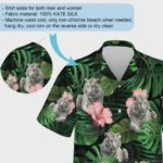 Rare White Tiger Tropical Summer Forest Hawaiian Shirt Front 1