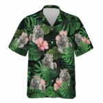 Rare White Tiger Tropical Summer Forest Hawaiian Shirt Front