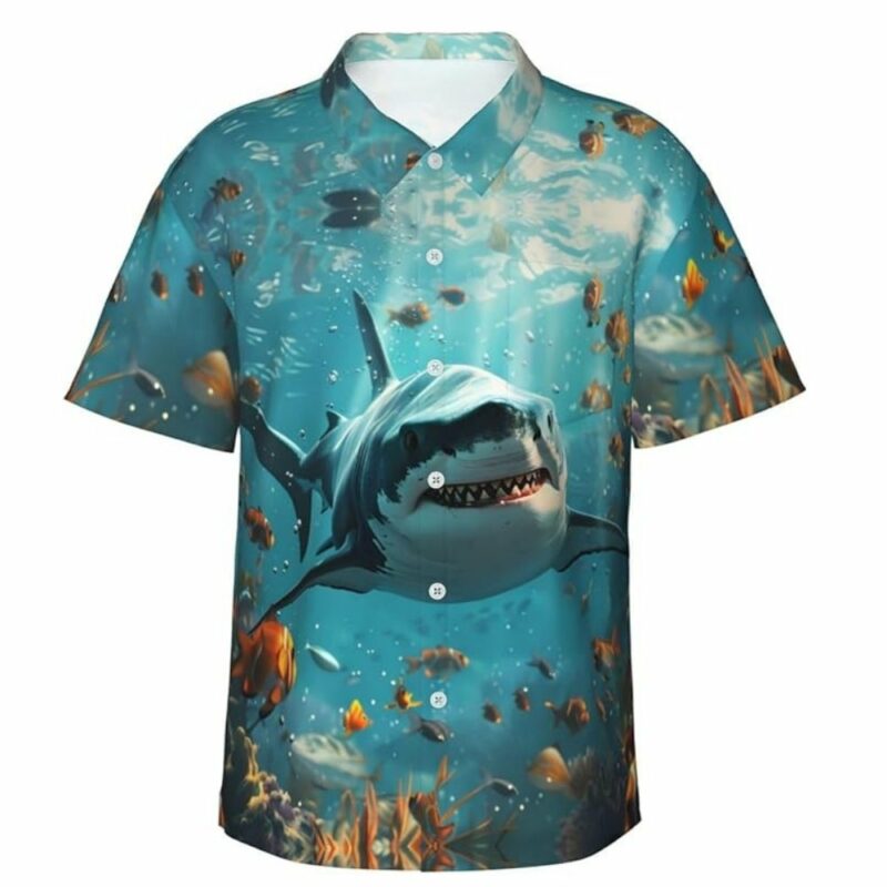 Realistic Ocean Shark Tropical Hawaiian Shirt