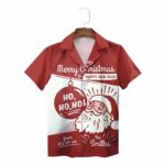 Red Merry Christmas Ho Ho Ho Santa Greeting Hawaiian Shirt