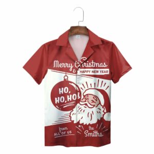 Red Merry Christmas Ho Ho Ho Santa Greeting Hawaiian Shirt