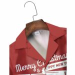 Red Merry Christmas Ho Ho Ho Santa Greeting Hawaiian Shirt Front