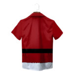 Red Santa Claus Cosplay Xmas Hawaiian Shirt Back