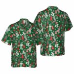 Red and Green Christmas Socks Hawaiian Shirt