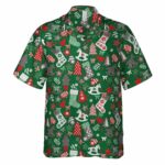 Red and Green Christmas Socks Hawaiian Shirt Front
