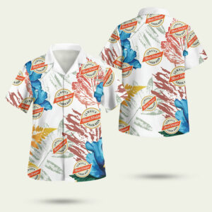 Red stripe beer hawaiian shirt