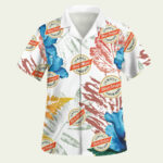 Red stripe beer hawaiian shirt front side