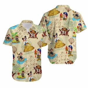 Retro Mickey Mouse Pirates Of The Caribbean Summer Hawaiian Shirt