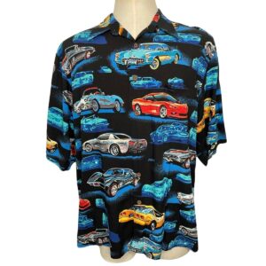 Reyn Spooner Sports Eddy Y GM Corvette Hawaiian Shirt