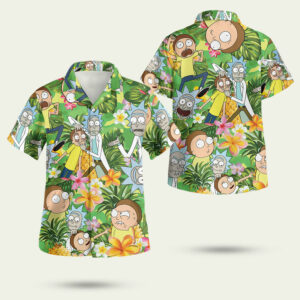 Rick and morty tropical hawaiian shirt