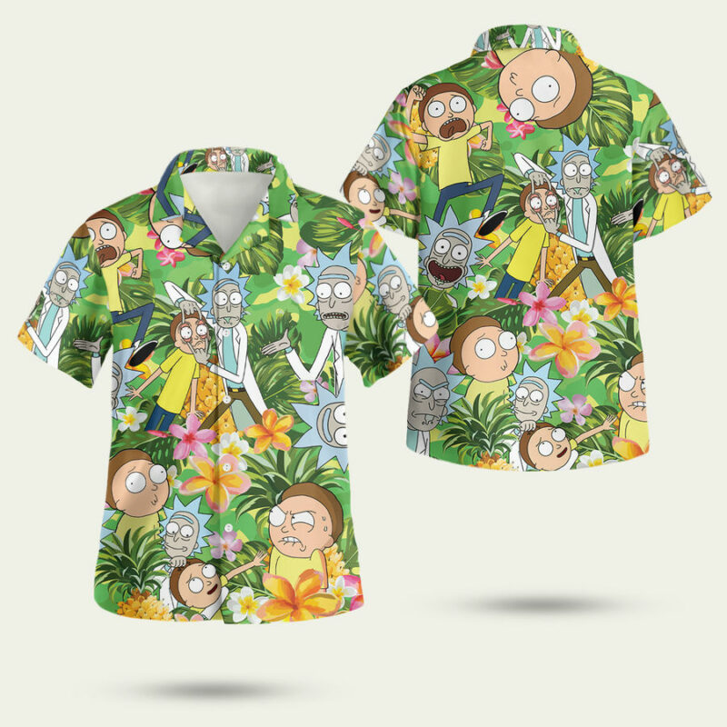 Rick And Morty Tropical Hawaiian Shirt