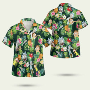 Rick and morty tropical summer hawaiian shirt