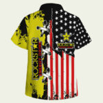 Rockstar energy drink american flag hawaiian shirt back