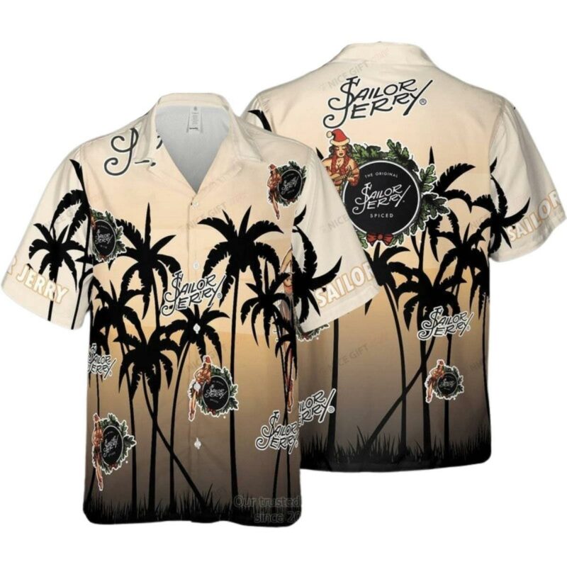 Sailor Jerry Coconut Trees Hawaiian Shirt