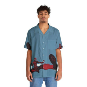 Samumenco Anime Superhero Hawaiian Shirt Front