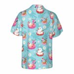 Santa Beach Summer Pattern Hawaiian Shirt Back