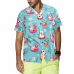 Santa Beach Summer Pattern Hawaiian Shirt Front 1