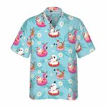 Santa Beach Summer Pattern Hawaiian Shirt Front