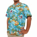 Santa Claus Surfing Funny Hawaiian Shirt