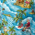 Santa Claus Surfing Funny Hawaiian Shirt Back 1
