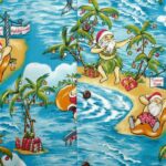 Santa Claus Surfing Funny Hawaiian Shirt Front