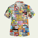 Saturday morning cartoon hawaiian shirt front side